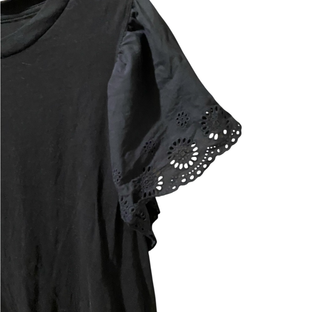 Old Navy Black Flowy Eyelet Sleeve Top Size 2X - Picture 3 of 6